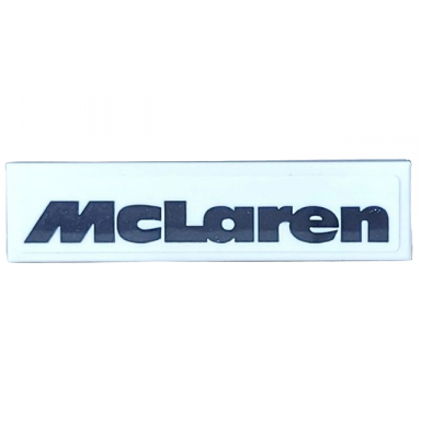 white tile 1 x 4 with black mclaren pattern sticker - set 10330