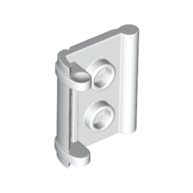 white minifigure utensil book binding with 2 studs