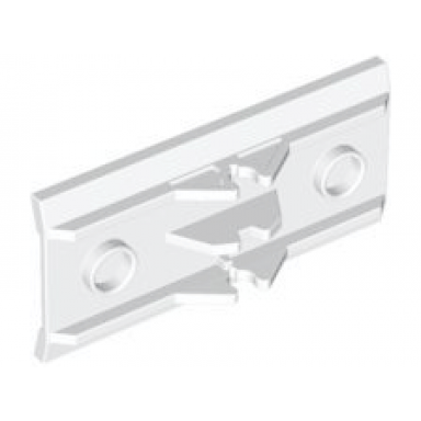 white vehicle spoiler plow blade 6 x 3 with hinge