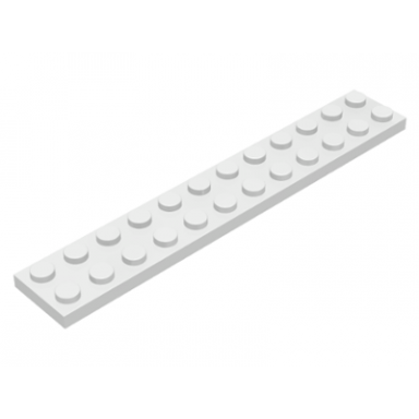 white plate 2 x 12