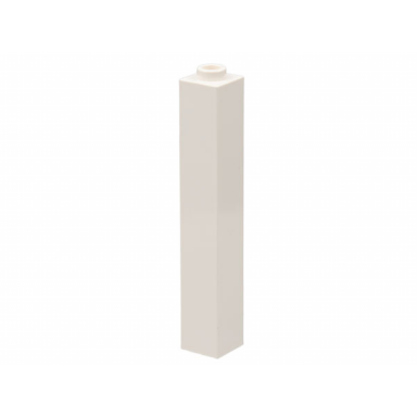white brick 1 x 1 x 5 - hollow stud