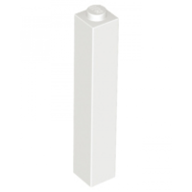 white brick 1 x 1 x 5 - solid stud