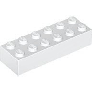 white brick 2 x 6