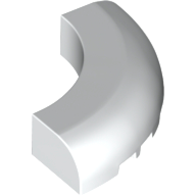 white brick round corner 5 x 5 without studs