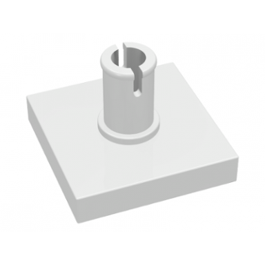 white tile modified 2 x 2 with pin
