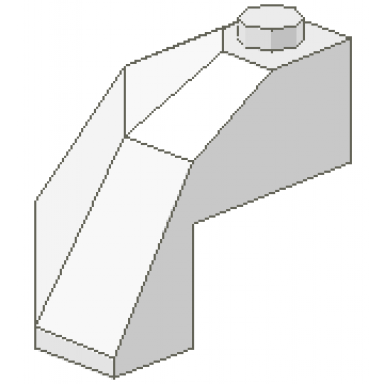 white brick modified facet 3 x 3 x 2 top