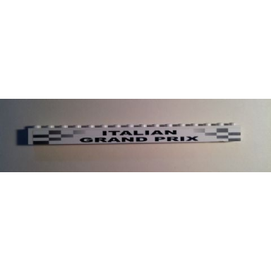 white brick 1 x 16 with italian grand prix and black and white checkered pattern sticker - set 8168