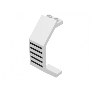 white panel 3 x 2 x 6 with black grille pattern