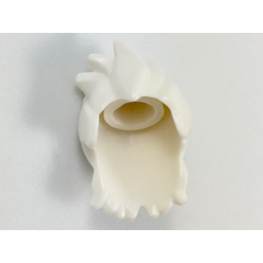white minifigure hair spiked sloping right