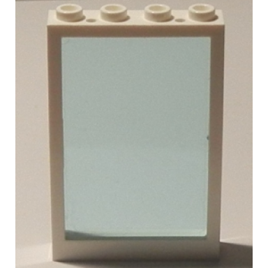 white window 1 x 4 x 5 with trans-light blue glass 2493 2494