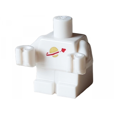 white body baby toddler with fixed arms with classic space logo pattern