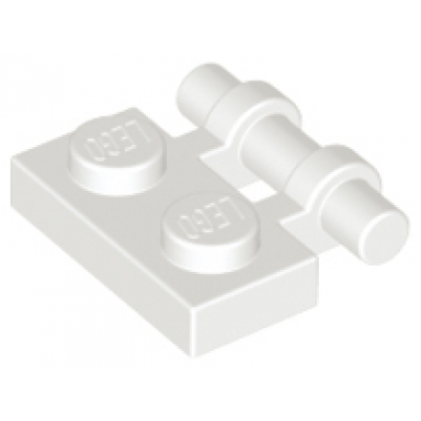 white plate modified 1 x 2 with bar handle on side - free ends