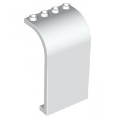 white panel 3 x 4 x 6 curved top