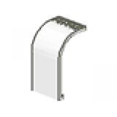 white panel 6 x 6 x 9 curved top