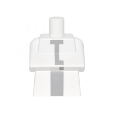 torso modified long with folded arms with pixelated light bluish gray minecraft villager pattern