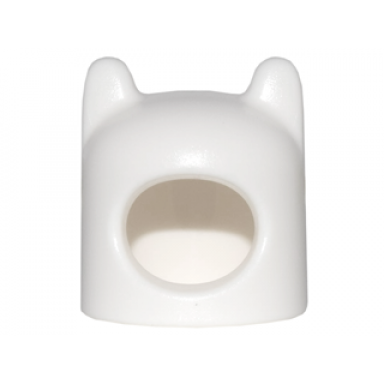 white minifigure headgear head cover costume bear hat with rounded ears