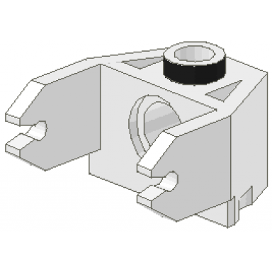 white magnet holder 2 x 3 with clips and pin hole
