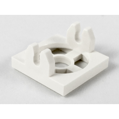 white magnet holder tile 2 x 2 - tall arms with deep notch