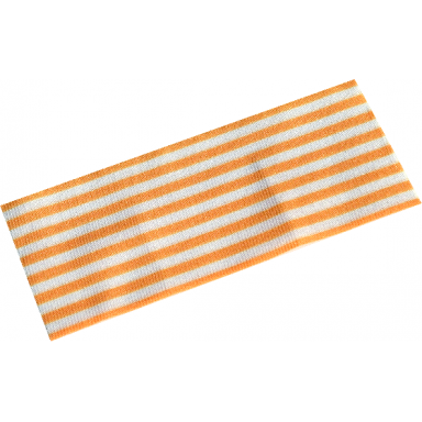 white cloth picnic tablecloth blanket 14 x 6 with orange stripes pattern