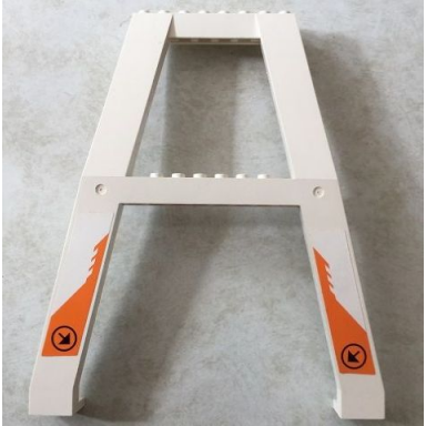 white support crane stand double with black arrow in circle on orange background pattern stickers - set 7690