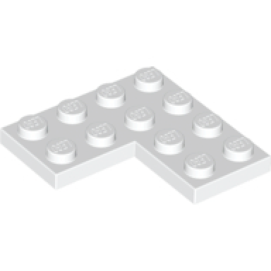 white plate 4 x 4 corner