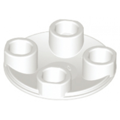 white plate round 2 x 2 with rounded bottom boat stud