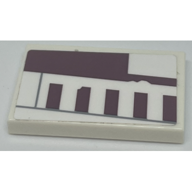 white tile 2 x 3 with x-wing red five luke skywalker signs pattern model left side sticker - set 75218