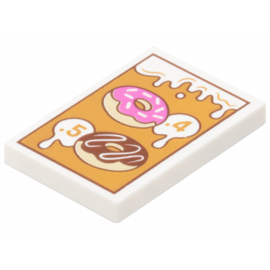 white tile 2 x 3 with dripping icing .4 and .5 menu prices tan donuts doughnuts with dark pink and reddish brown frosting on medium nougat background pattern
