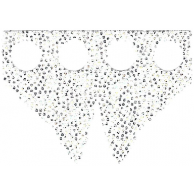white minifigure tuxedo tails cloth with silver iridescent dots pattern - traditional starched fabric