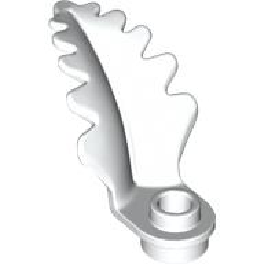 white plant plate round 1 x 1 with curved upright leaf