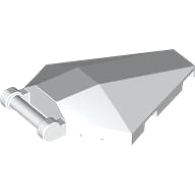 white windscreen 6 x 4 x 1 hexagonal with bar handle