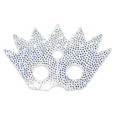white minifigure cape cloth pointed collar with 7 points and silver iridescent dots pattern