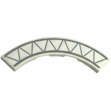 white tile round corner 4 x 4 macaroni with light bluish gray curved and zigzag girder lines pattern sticker - set 40569