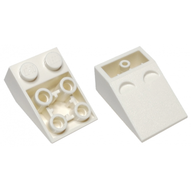 white slope inverted 33 3 x 2 with hollow round bottom tube