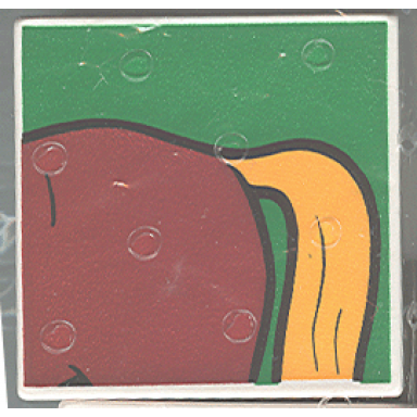duplo tile 2 x 2 x 1 with horse mosaic picture 03 pattern