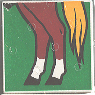 duplo tile 2 x 2 x 1 with horse mosaic picture 06 pattern
