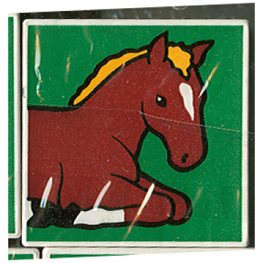 duplo tile 2 x 2 x 1 with horse mosaic picture 09 pattern