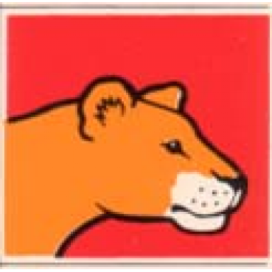 white duplo tile 2 x 2 x 1 with lion mosaic picture 09 pattern