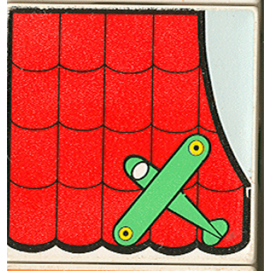 white duplo tile 2 x 2 x 1 with home mosaic picture 06 pattern