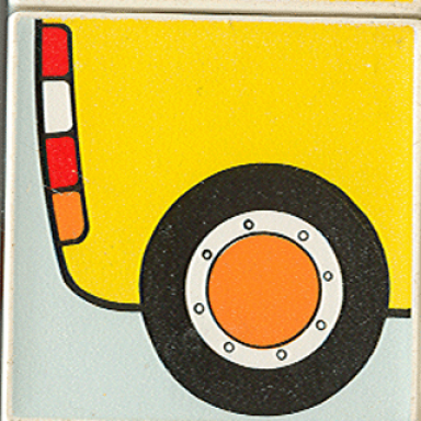 white duplo tile 2 x 2 x 1 with community mosaic picture 04 pattern