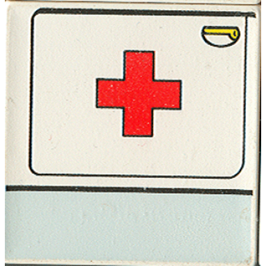white duplo tile 2 x 2 x 1 with community mosaic picture 17 pattern
