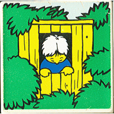 white duplo tile 2 x 2 x 1 with park mosaic picture 02 pattern