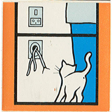 white duplo tile 2 x 2 x 1 with town mosaic picture 10 pattern