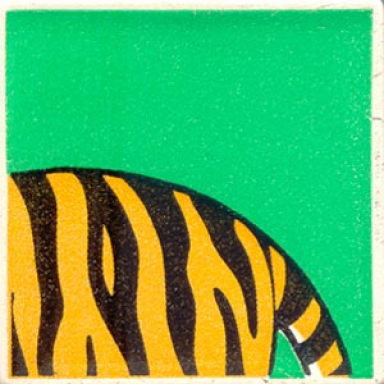 white duplo tile 2 x 2 x 1 with tiger mosaic picture 15 pattern