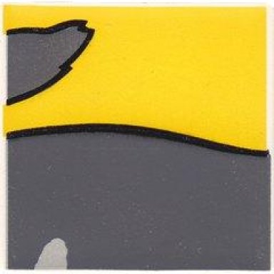 white duplo tile 2 x 2 x 1 with cat mosaic picture 02 pattern