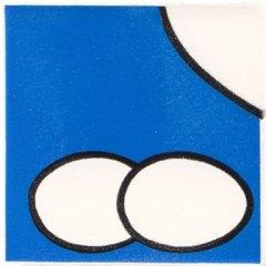 white duplo tile 2 x 2 x 1 with chicken mosaic picture 16 pattern