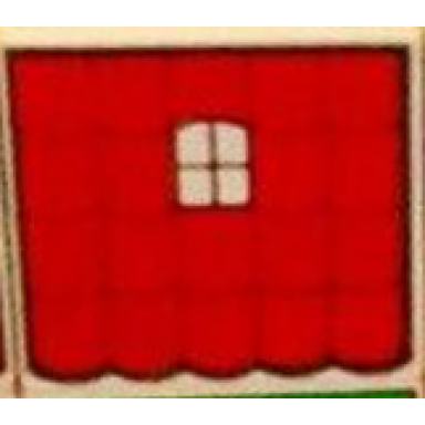white duplo tile 2 x 2 x 1 with stable mosaic picture 04 pattern