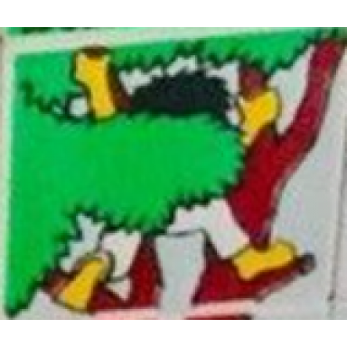 white duplo tile 2 x 2 x 1 with outdoors mosaic picture 10 pattern