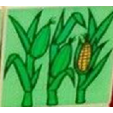 white duplo tile 2 x 2 x 1 with farming mosaic picture 06 pattern