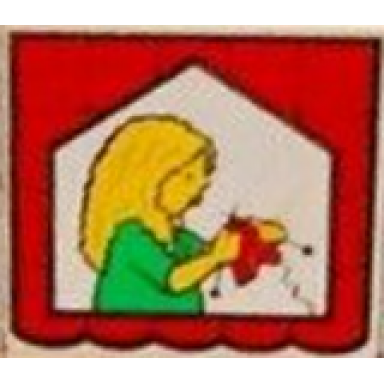 white duplo tile 2 x 2 x 1 with farmhouse mosaic picture 02 pattern